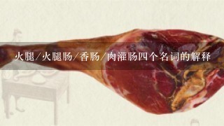 火腿/火腿肠/香肠/肉灌肠四个名词的解释