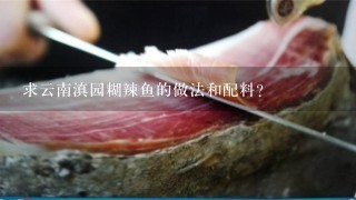 求云南滇园糊辣鱼的做法和配料？