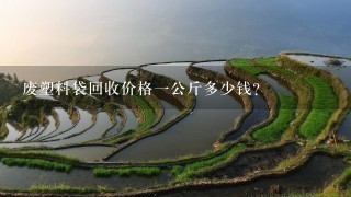 废塑料袋回收价格1公斤多少钱?